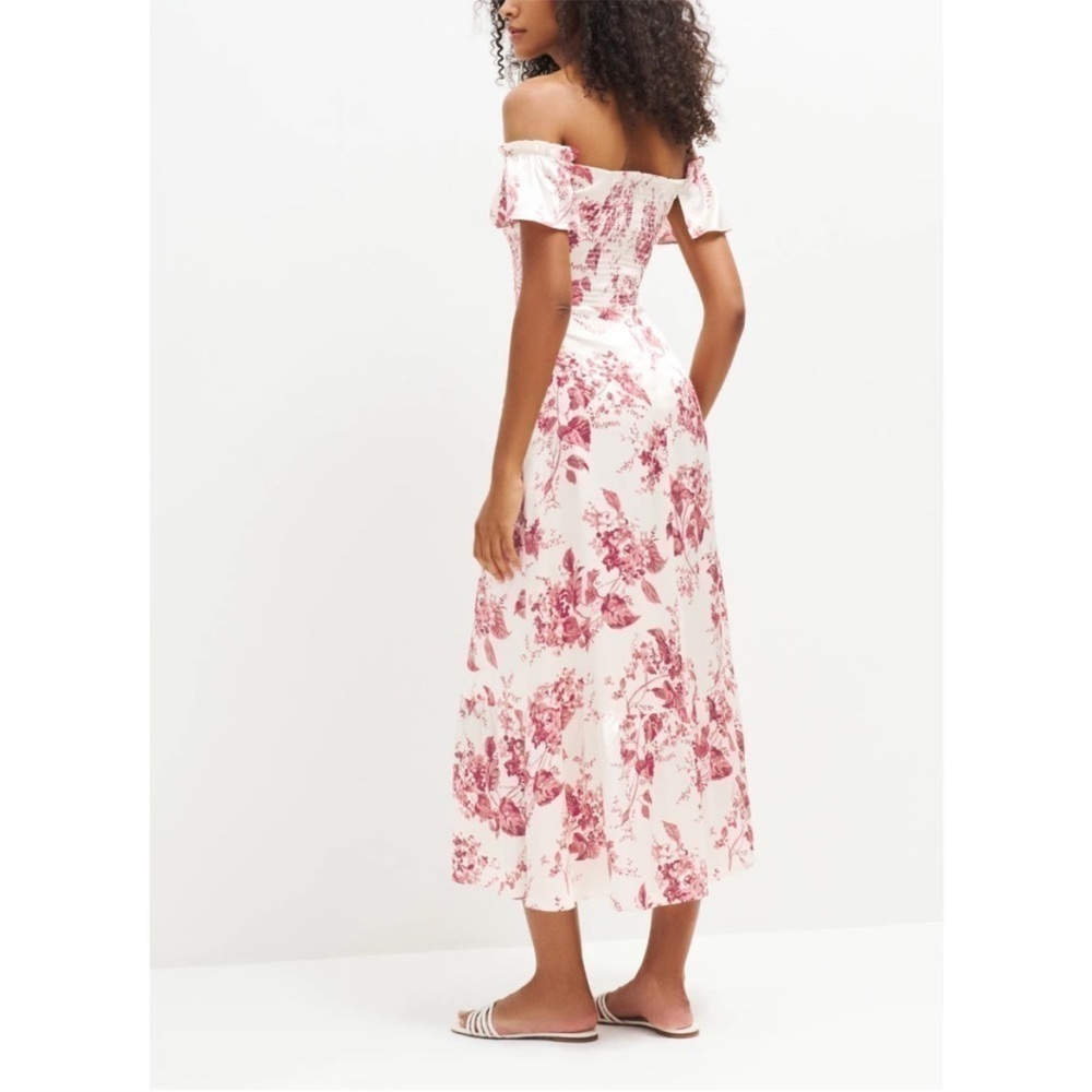 NWT Reformation Sianna Silk Dress -Size 6 in Paris Floral - Picture 2 of 9